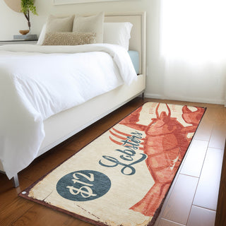 Piper Looms Mayfield Lobster AMF150 Beige Machine Washable Area Rug Runner Lifestyle Image Feature