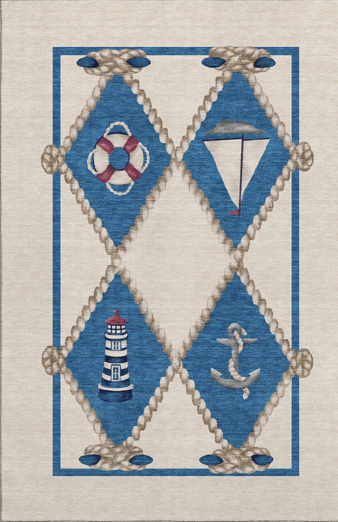 Piper Looms Mayfield Lighthouse AMF151 Ivory Machine Washable Area Rug main image