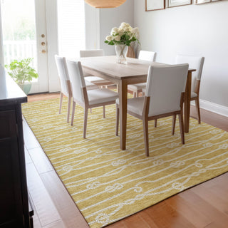 Piper Looms Mayfield Rope AMF152 Gold Machine Washable Area Rug Lifestyle Image Feature