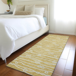 Piper Looms Mayfield Rope AMF152 Gold Machine Washable Area Rug Runner Lifestyle Image Feature