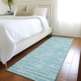 Piper Looms Mayfield Rope AMF152 Lagoon Machine Washable Area Rug Runner Lifestyle Image Feature