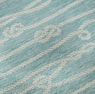 Piper Looms Mayfield Rope AMF152 Lagoon Machine Washable Area Rug Swatch Image