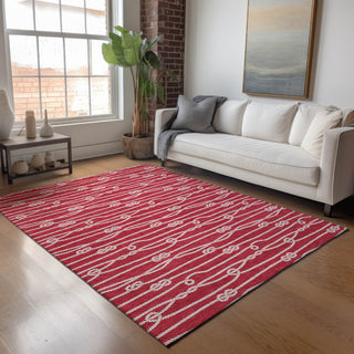 Piper Looms Mayfield Rope AMF152 Red Machine Washable Area Rug Lifestyle Image Feature
