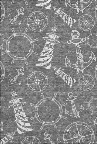 Piper Looms Mayfield Nautical AMF154 Gray Machine Washable Area Rug main image