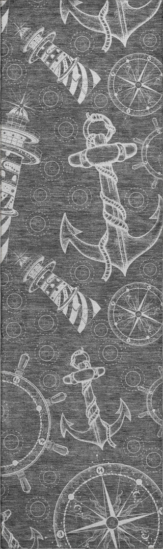 Piper Looms Mayfield Nautical AMF154 Gray Machine Washable Area Rug Runner Main Image