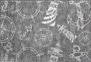 Piper Looms Mayfield Nautical AMF154 Gray Machine Washable Area Rug Scatter Main Image