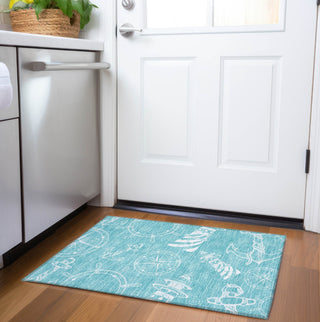 Piper Looms Mayfield Nautical AMF154 Ocean Machine Washable Area Rug Scatter Lifestyle Image Feature