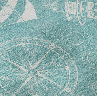 Piper Looms Mayfield Nautical AMF154 Ocean Machine Washable Area Rug Swatch Image