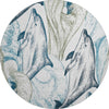 Piper Looms Mayfield Dolphin AMF155 Ivory Machine Washable Area Rug Round Main Image