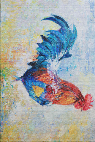 Piper Looms Mayfield Rooster AMF156 Blue Machine Washable Area Rug main image