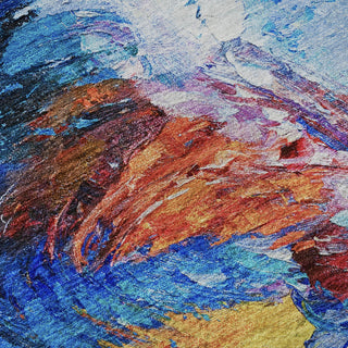 Piper Looms Mayfield Rooster AMF156 Blue Machine Washable Area Rug Swatch Image