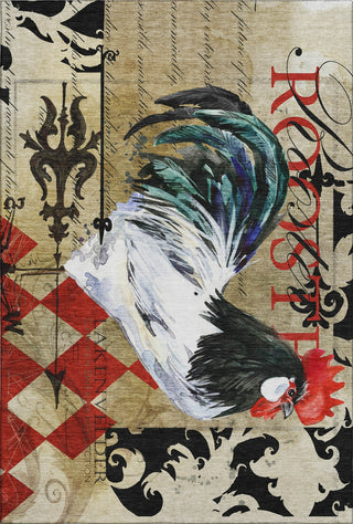 Piper Looms Mayfield Rooster Diamond AMF158 Midnight Machine Washable Area Rug main image