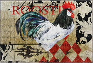 Piper Looms Mayfield Rooster Diamond AMF158 Midnight Machine Washable Area Rug Scatter Main Image