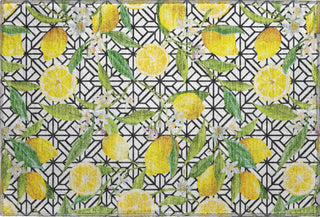 Piper Looms Mayfield Lemons AMF160 Yellow Machine Washable Area Rug Scatter Main Image