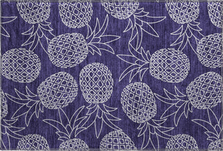 Piper Looms Mayfield Pineapples AMF161 Blue Machine Washable Area Rug Scatter Main Image