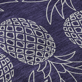 Piper Looms Mayfield Pineapples AMF161 Blue Machine Washable Area Rug Swatch Image