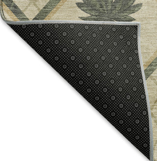 Piper Looms Mayfield Bamboo and Pineapples AMF162 Palm Machine Washable Area Rug Backing Image