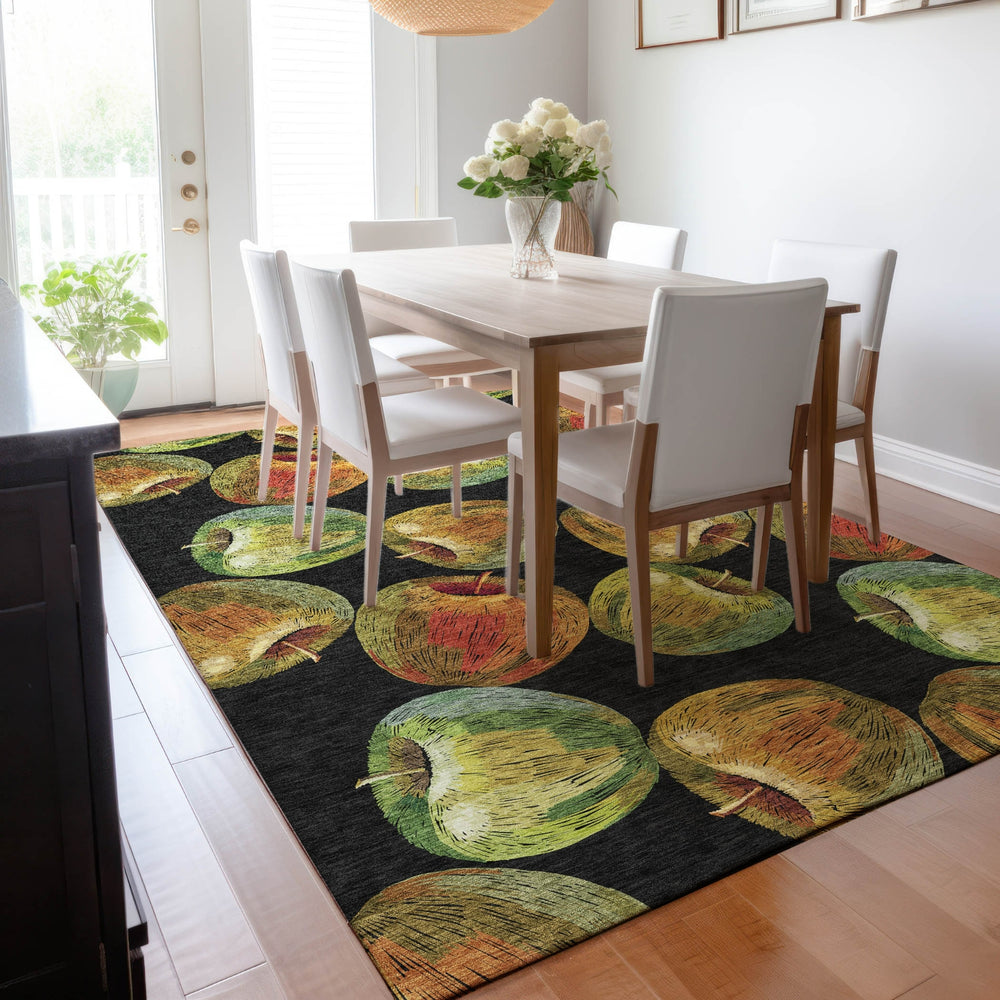 Piper Looms Mayfield Apples AMF163 Midnight Machine Washable Area Rug Lifestyle Image Feature