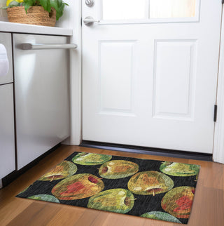 Piper Looms Mayfield Apples AMF163 Midnight Machine Washable Area Rug Scatter Lifestyle Image Feature