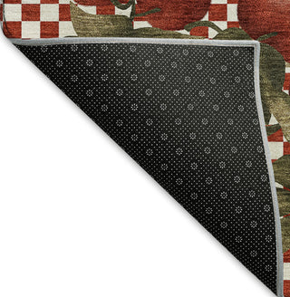 Piper Looms Mayfield Apple Border AMF164 Machine Washable Area Rug Backing Image