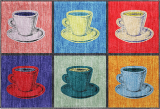 Piper Looms Mayfield Coffee Mugs AMF165 Kaleidoscope Machine Washable Area Rug Scatter Main Image