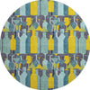 Piper Looms Mayfield Wine: Martini AMF168 Blue Machine Washable Area Rug Round Main Image