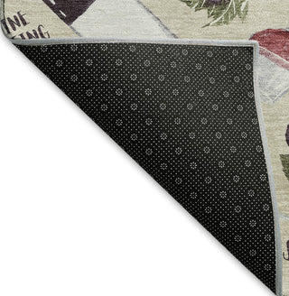 Piper Looms Mayfield Wine: Grapes AMF169 Ivory Machine Washable Area Rug Backing Image