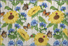 Piper Looms Mayfield Sunflowers and Butterfiles AMF171 Yellow Machine Washable Area Rug Scatter Main Image