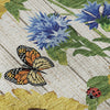 Piper Looms Mayfield Sunflowers and Butterfiles AMF171 Yellow Machine Washable Area Rug Swatch Image