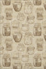 Piper Looms Mayfield Mason Jars AMF173 Beige Machine Washable Area Rug main image