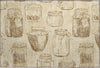 Piper Looms Mayfield Mason Jars AMF173 Beige Machine Washable Area Rug Scatter Main Image