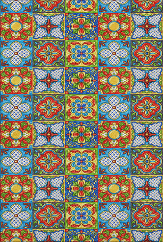 Piper Looms Mayfield Spanish Tiles AMF175 Kaleidoscope Machine Washable Area Rug main image