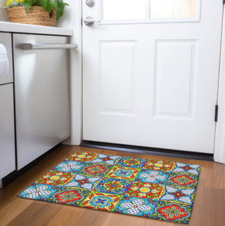 Piper Looms Mayfield Spanish Tiles AMF175 Kaleidoscope Machine Washable Area Rug Scatter Lifestyle Image Feature