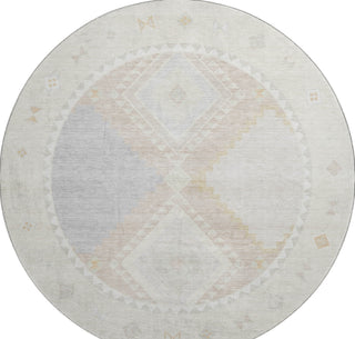 Piper Looms Mayfield Aztec AMF177 Gray Machine Washable Area Rug Round Main Image