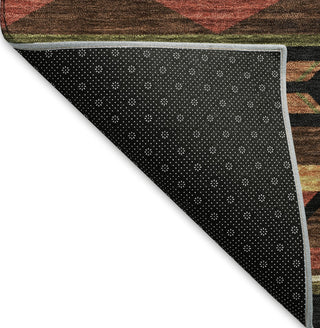 Piper Looms Mayfield Aztec AMF178 Brown Machine Washable Area Rug Backing Image