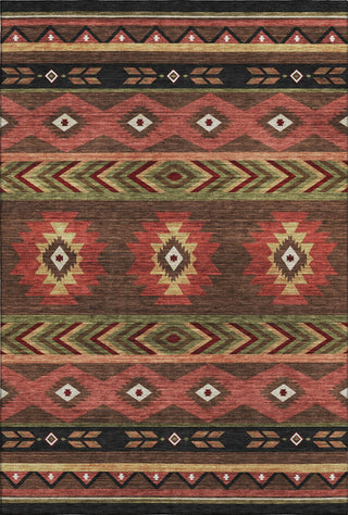 Piper Looms Mayfield Aztec AMF178 Brown Machine Washable Area Rug main image