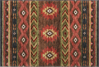 Piper Looms Mayfield Aztec AMF178 Brown Machine Washable Area Rug Scatter Main Image