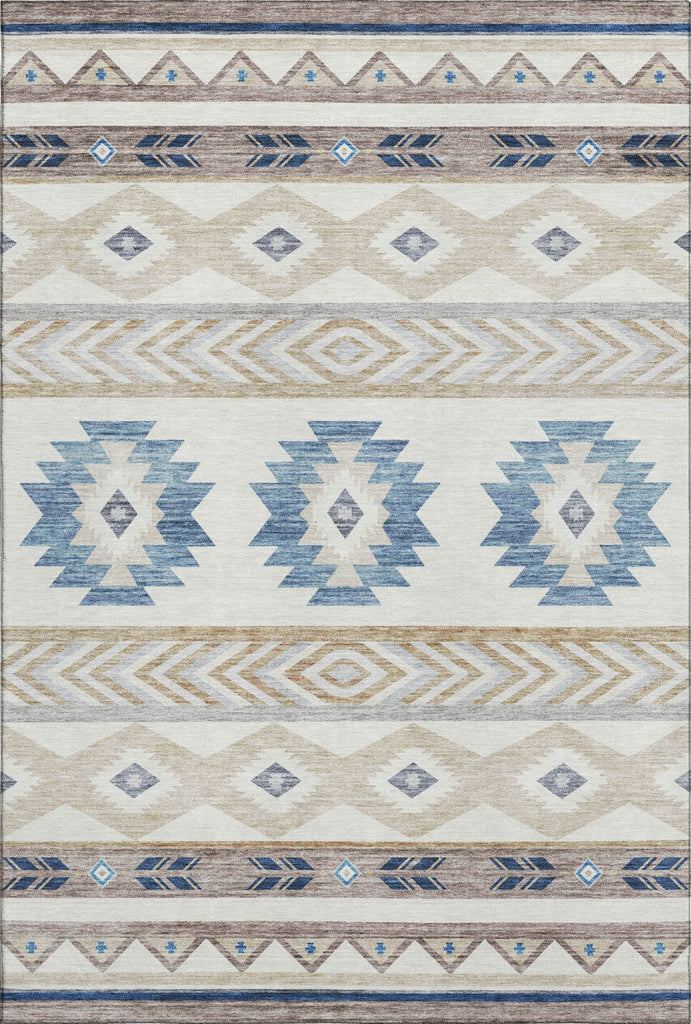 Piper Looms Mayfield Aztec AMF178 Taupe Machine Washable Area Rug main image