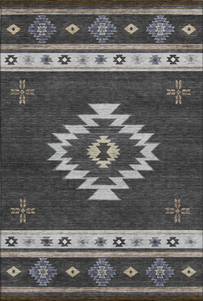 Piper Looms Mayfield Aztec AMF179 Midnight Machine Washable Area Rug main image