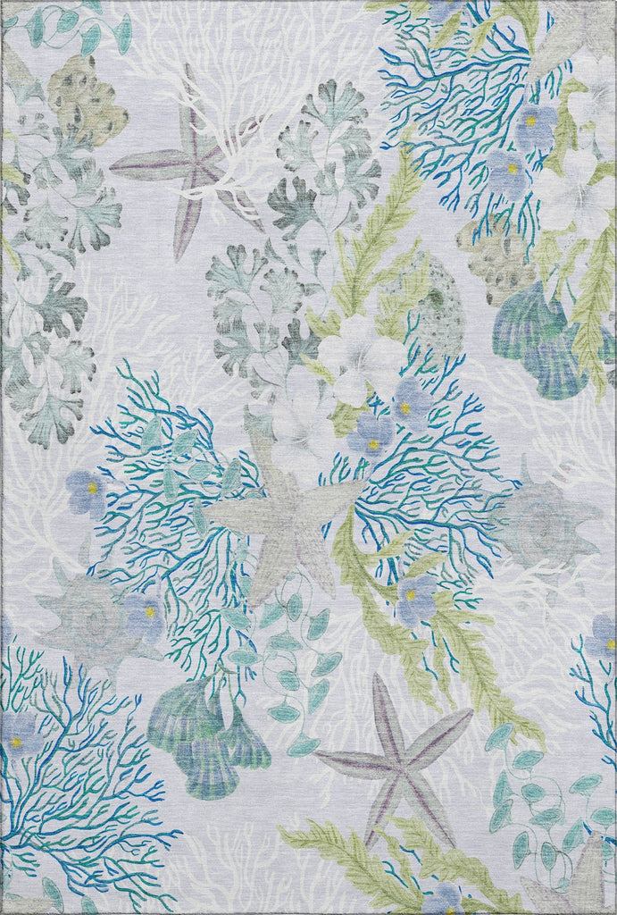 Piper Looms Mayfield Coral AMF180 Aqua Machine Washable Area Rug main image