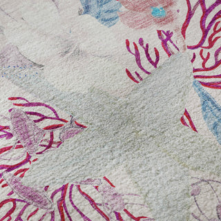 Piper Looms Mayfield Coral AMF180 Raspberry Machine Washable Area Rug Swatch Image