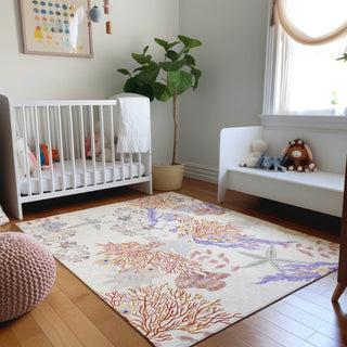 Piper Looms Mayfield Coral AMF180 Spice Machine Washable Area Rug Lifestyle Image Feature