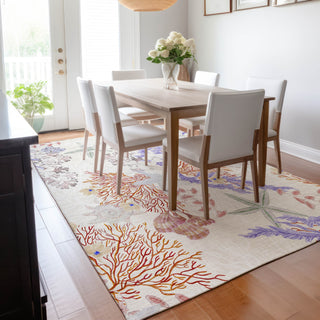Piper Looms Mayfield Coral AMF180 Spice Machine Washable Area Rug Lifestyle Image Feature