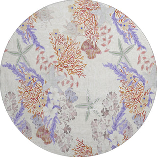 Piper Looms Mayfield Coral AMF180 Spice Machine Washable Area Rug Round Main Image