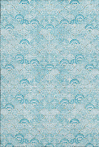 Piper Looms Mayfield Shells AMF181 Aqua Machine Washable Area Rug main image