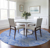 Piper Looms Mayfield Shells AMF181 Blue Machine Washable Area Rug Round Lifestyle Image Feature
