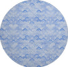 Piper Looms Mayfield Shells AMF181 Blue Machine Washable Area Rug Round Main Image