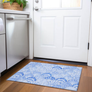 Piper Looms Mayfield Shells AMF181 Blue Machine Washable Area Rug Scatter Lifestyle Image Feature