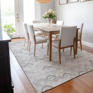 Piper Looms Mayfield Shells AMF181 Gray Machine Washable Area Rug Lifestyle Image Feature