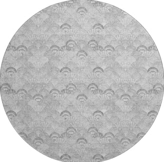 Piper Looms Mayfield Shells AMF181 Gray Machine Washable Area Rug Round Main Image